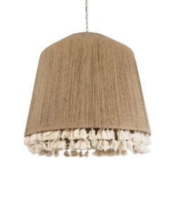 GloboStar® GLOBOSTAR® PUERTORICO 02093 Boho Κρεμαστό Φωτιστικό Οροφής με Ντουί 3 x E27 AC 220-240V IP20 - Μπεζ - Μ80 x Π80 x Υ80cm