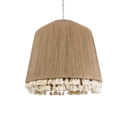GloboStar® GLOBOSTAR® PUERTORICO 02093 Boho Κρεμαστό Φωτιστικό Οροφής με Ντουί 3 x E27 AC 220-240V IP20 - Μπεζ - Μ80 x Π80 x Υ80cm