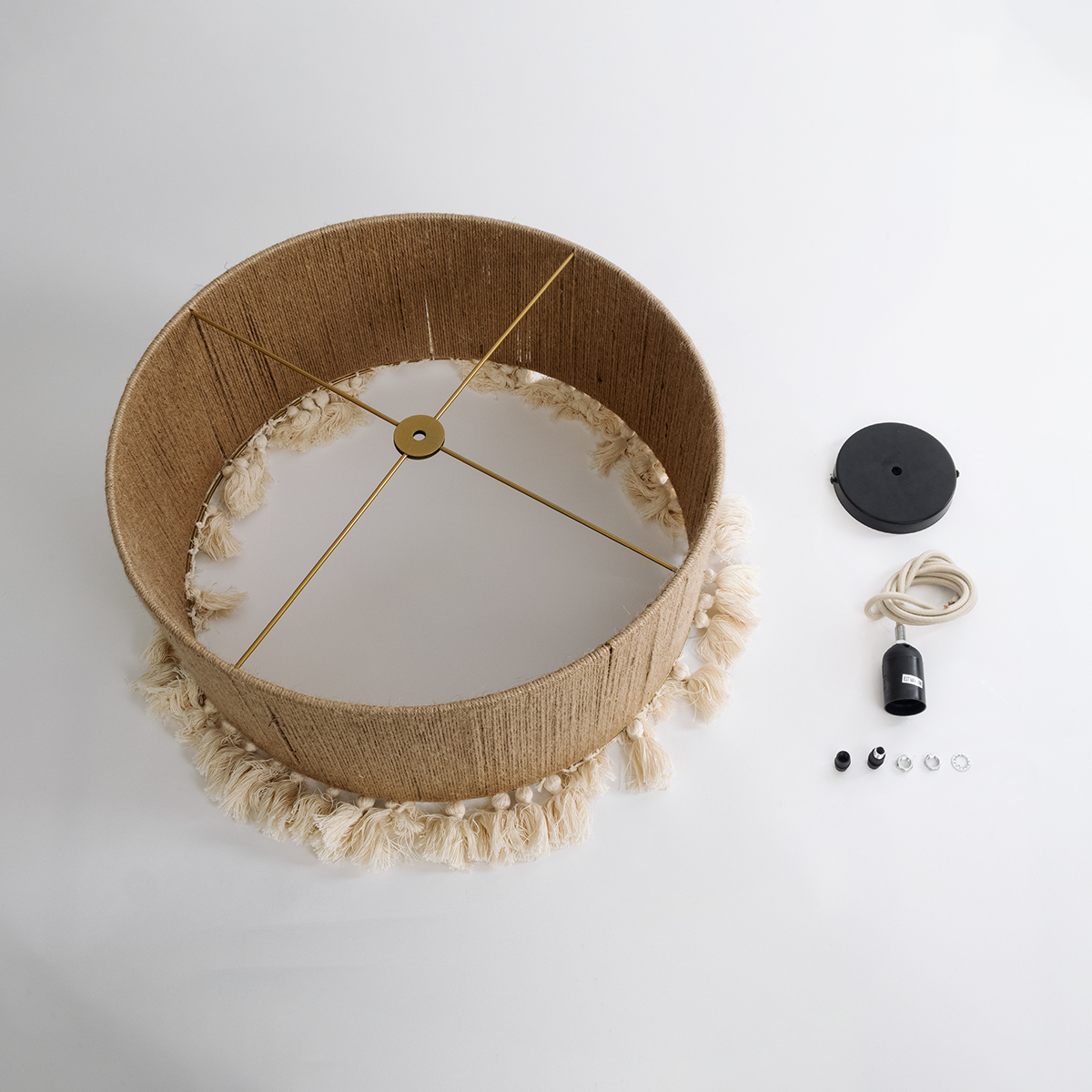 GLOBOSTAR® PUERTORICO 02094 Boho Κρεμαστό Φωτιστικό Οροφής με Ντουί 1 x E27 AC 220-240V IP20 - Μπεζ & Λευκό - Μ50 x Π50 x Υ27cm 10 GLOBOSTAR® PUERTORICO 02094 Boho Κρεμαστό Φωτιστικό Οροφής με Ντουί 1 x E27 AC 220-240V IP20 - Μπεζ & Λευκό - Μ50 x Π50 x Υ27cm - Image 8