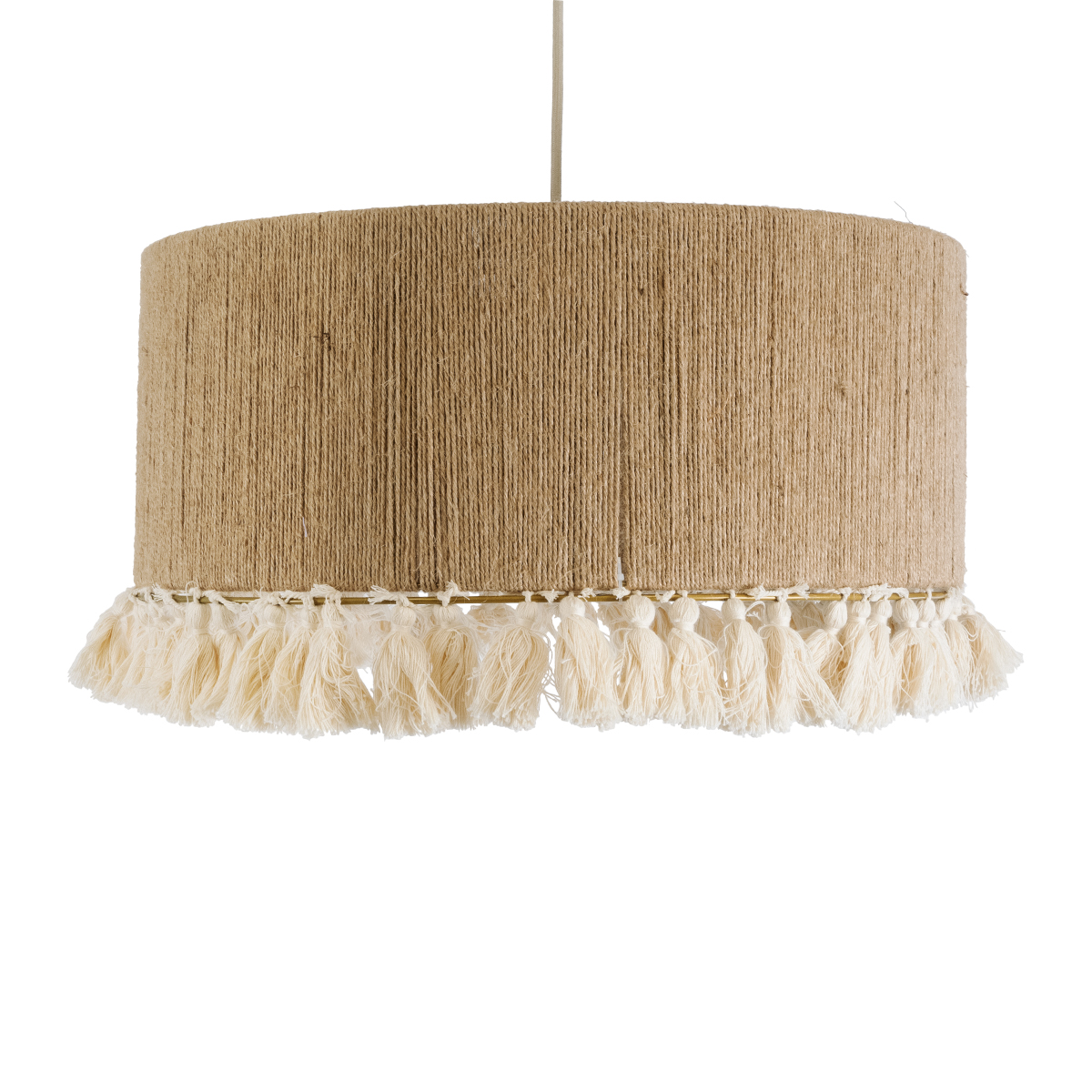 GLOBOSTAR® PUERTORICO 02094 Boho Κρεμαστό Φωτιστικό Οροφής με Ντουί 1 x E27 AC 220-240V IP20 - Μπεζ & Λευκό - Μ50 x Π50 x Υ27cm 6 GLOBOSTAR® PUERTORICO 02094 Boho Κρεμαστό Φωτιστικό Οροφής με Ντουί 1 x E27 AC 220-240V IP20 - Μπεζ & Λευκό - Μ50 x Π50 x Υ27cm - Image 4