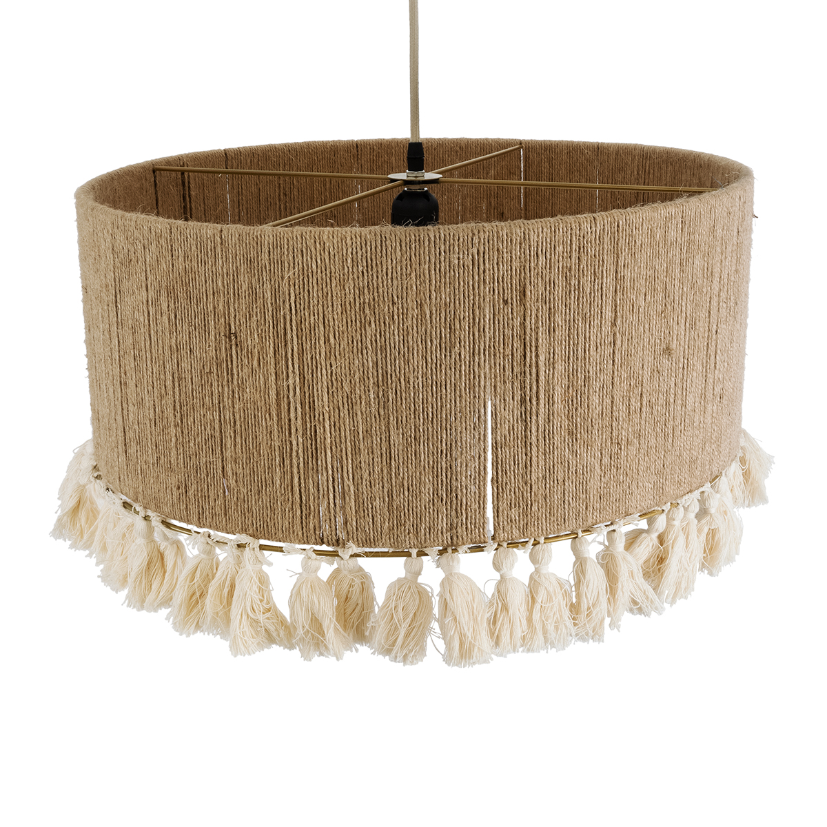 GLOBOSTAR® PUERTORICO 02094 Boho Κρεμαστό Φωτιστικό Οροφής με Ντουί 1 x E27 AC 220-240V IP20 - Μπεζ & Λευκό - Μ50 x Π50 x Υ27cm 8 GLOBOSTAR® PUERTORICO 02094 Boho Κρεμαστό Φωτιστικό Οροφής με Ντουί 1 x E27 AC 220-240V IP20 - Μπεζ & Λευκό - Μ50 x Π50 x Υ27cm - Image 6