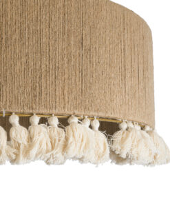 GLOBOSTAR® PUERTORICO 02095 Boho Κρεμαστό Φωτιστικό Οροφής με Ντουί 3 x E27 AC 220-240V IP20 - Μπεζ & Λευκό - Μ80 x Π80 x Υ27cm 18 02095 8