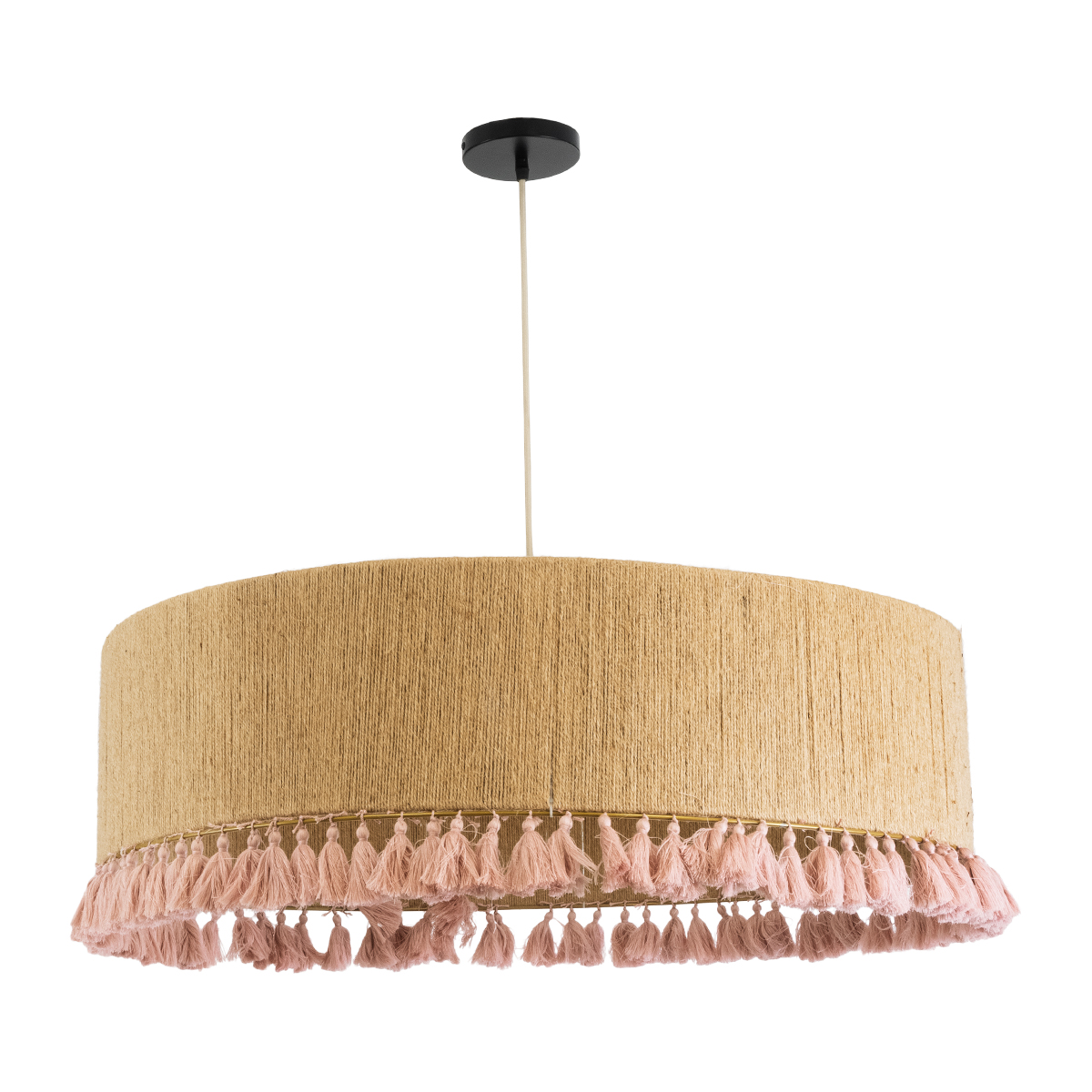 GLOBOSTAR® PUERTORICO 02097 Boho Κρεμαστό Φωτιστικό Οροφής με Ντουί 3 x E27 AC 220-240V IP20 - Μπεζ & Ροζ - Μ80 x Π80 x Υ27cm 5 GLOBOSTAR® PUERTORICO 02097 Boho Κρεμαστό Φωτιστικό Οροφής με Ντουί 3 x E27 AC 220-240V IP20 - Μπεζ & Ροζ - Μ80 x Π80 x Υ27cm - Image 3