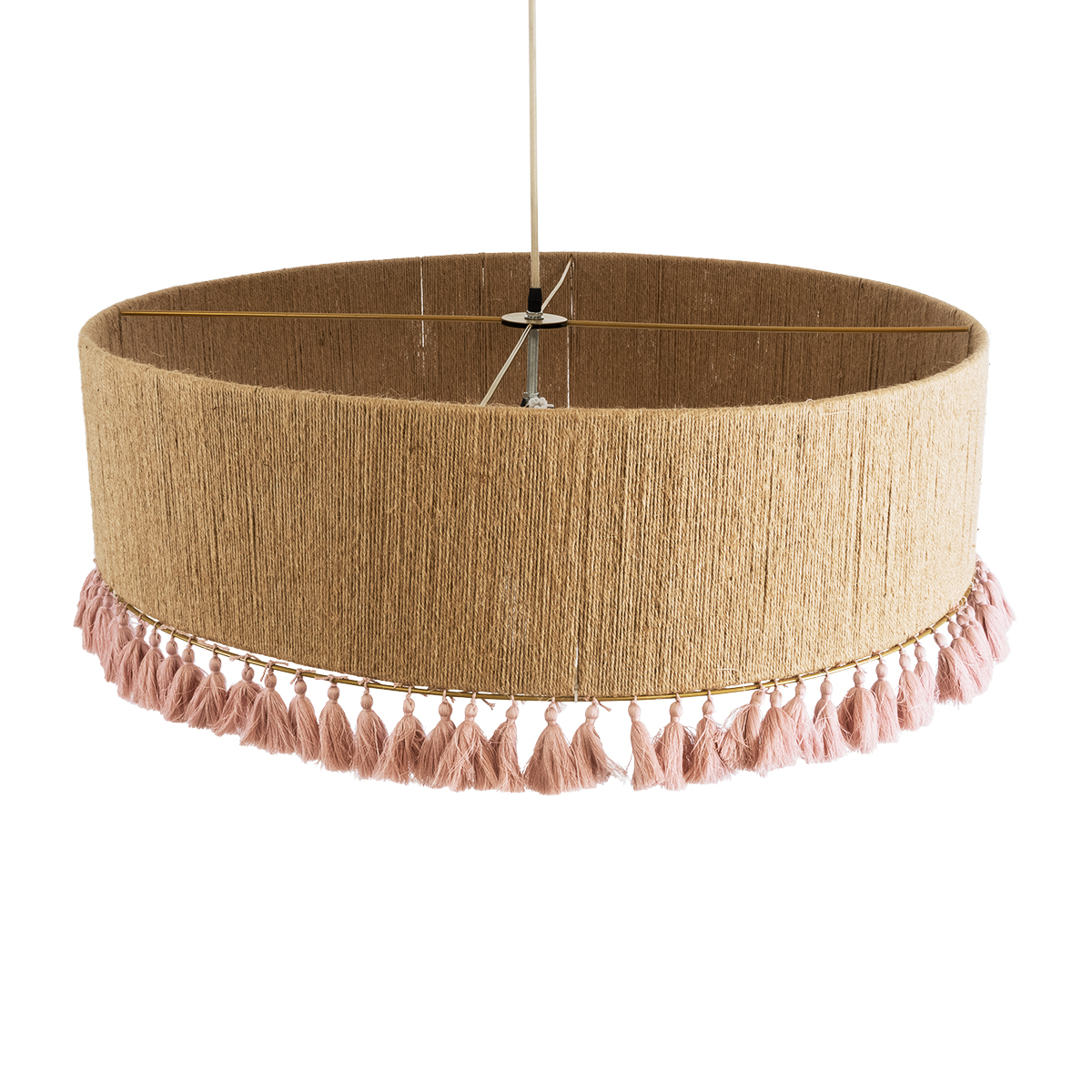 GLOBOSTAR® PUERTORICO 02097 Boho Κρεμαστό Φωτιστικό Οροφής με Ντουί 3 x E27 AC 220-240V IP20 - Μπεζ & Ροζ - Μ80 x Π80 x Υ27cm 8 GLOBOSTAR® PUERTORICO 02097 Boho Κρεμαστό Φωτιστικό Οροφής με Ντουί 3 x E27 AC 220-240V IP20 - Μπεζ & Ροζ - Μ80 x Π80 x Υ27cm - Image 6