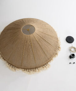 GLOBOSTAR® PUERTORICO 02099 Boho Κρεμαστό Φωτιστικό Οροφής με Ντουί 3 x E27 AC 220-240V IP20 - Μπεζ & Λευκό - Μ80 x Π80 x Υ35cm 20 02099 10