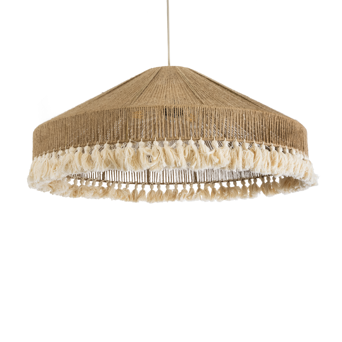 GLOBOSTAR® PUERTORICO 02099 Boho Κρεμαστό Φωτιστικό Οροφής με Ντουί 3 x E27 AC 220-240V IP20 - Μπεζ & Λευκό - Μ80 x Π80 x Υ35cm 3 GloboStar® GLOBOSTAR® PUERTORICO 02099 Boho Κρεμαστό Φωτιστικό Οροφής με Ντουί 3 x E27 AC 220-240V IP20 - Μπεζ & Λευκό - Μ80 x Π80 x Υ35cm