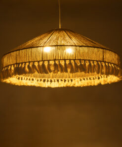 Alternative view of GLOBOSTAR® PUERTORICO 02099 Boho Κρεμαστό Φωτιστικό Οροφής με Ντουί 3 x E27 AC 220-240V IP20 - Μπεζ & Λευκό - Μ80 x Π80 x Υ35cm