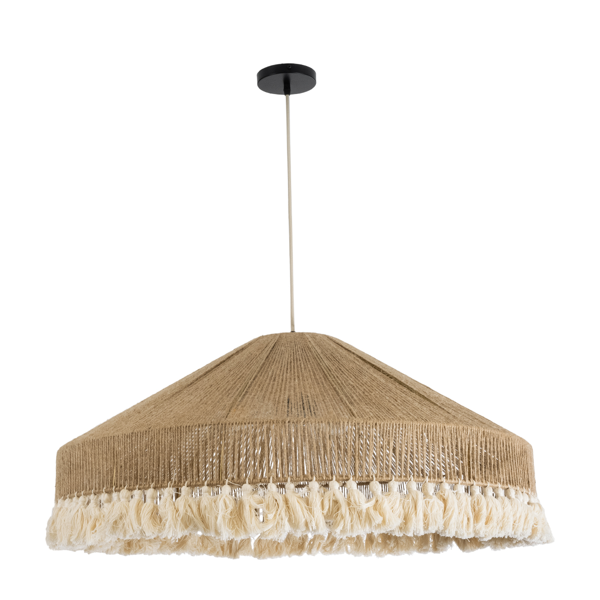 GLOBOSTAR® PUERTORICO 02099 Boho Κρεμαστό Φωτιστικό Οροφής με Ντουί 3 x E27 AC 220-240V IP20 - Μπεζ & Λευκό - Μ80 x Π80 x Υ35cm 5 GLOBOSTAR® PUERTORICO 02099 Boho Κρεμαστό Φωτιστικό Οροφής με Ντουί 3 x E27 AC 220-240V IP20 - Μπεζ & Λευκό - Μ80 x Π80 x Υ35cm - Image 3