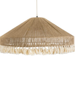 GLOBOSTAR® PUERTORICO 02099 Boho Κρεμαστό Φωτιστικό Οροφής με Ντουί 3 x E27 AC 220-240V IP20 - Μπεζ & Λευκό - Μ80 x Π80 x Υ35cm 15 02099 5