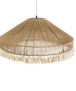 GLOBOSTAR® PUERTORICO 02099 Boho Κρεμαστό Φωτιστικό Οροφής με Ντουί 3 x E27 AC 220-240V IP20 - Μπεζ & Λευκό - Μ80 x Π80 x Υ35cm 17 02099 7