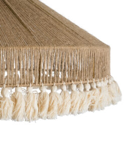 GLOBOSTAR® PUERTORICO 02099 Boho Κρεμαστό Φωτιστικό Οροφής με Ντουί 3 x E27 AC 220-240V IP20 - Μπεζ & Λευκό - Μ80 x Π80 x Υ35cm 18 02099 8