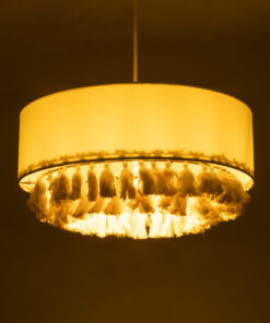 Alternative view of GLOBOSTAR® GINGER 02100 Boho Κρεμαστό Φωτιστικό Οροφής με Ντουί 1 x E27 AC 220-240V IP20 - Μπεζ & Λευκό - Μ50 x Π50 x Υ25cm