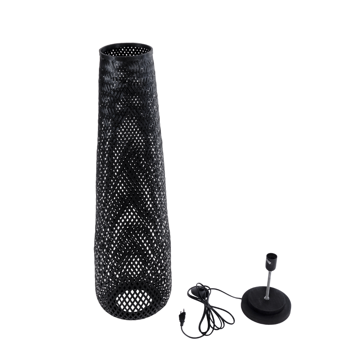 GloboStar® MAMIZU 02110 Boho Επιδαπέδιο Φωτιστικό Μονόφωτο 1 x E27 IP20 Μαύρο Ξύλο - Μ28 x Π28 x Υ93cm 10 GloboStar® MAMIZU 02110 Boho Επιδαπέδιο Φωτιστικό Μονόφωτο 1 x E27 IP20 Μαύρο Ξύλο - Μ28 x Π28 x Υ93cm - Image 8