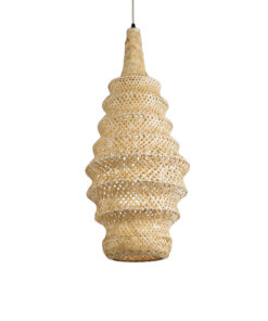 GloboStar® GLOBOSTAR® MAUI 02114 Boho Κρεμαστό Φωτιστικό Οροφής με Ντουί 1 x E27 AC 220-240V IP20 - Μπεζ - Μ30 x Π30 x Y77cm