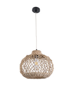 GLOBOSTAR® ECUADOR 02115 Boho Κρεμαστό Φωτιστικό Οροφής με Ντουί 1 x E27 AC 220-240V IP20 - Μπεζ - Μ35 x Π35 x Υ28cm 13 02115 4