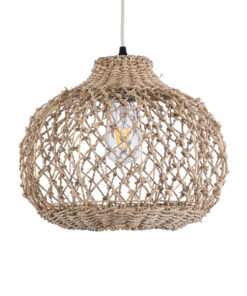 GLOBOSTAR® ECUADOR 02115 Boho Κρεμαστό Φωτιστικό Οροφής με Ντουί 1 x E27 AC 220-240V IP20 - Μπεζ - Μ35 x Π35 x Υ28cm 14 02115 5