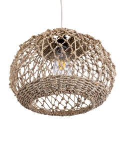 GLOBOSTAR® ECUADOR 02115 Boho Κρεμαστό Φωτιστικό Οροφής με Ντουί 1 x E27 AC 220-240V IP20 - Μπεζ - Μ35 x Π35 x Υ28cm 15 02115 6