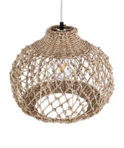 GLOBOSTAR® ECUADOR 02115 Boho Κρεμαστό Φωτιστικό Οροφής με Ντουί 1 x E27 AC 220-240V IP20 - Μπεζ - Μ35 x Π35 x Υ28cm 16 02115 7