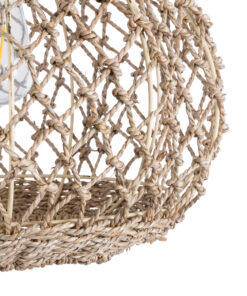 GLOBOSTAR® ECUADOR 02115 Boho Κρεμαστό Φωτιστικό Οροφής με Ντουί 1 x E27 AC 220-240V IP20 - Μπεζ - Μ35 x Π35 x Υ28cm 17 02115 8