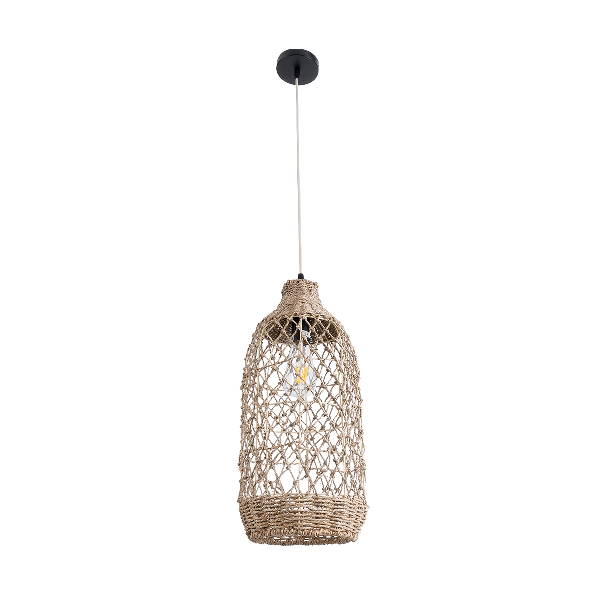 GLOBOSTAR® ECUADOR 02116 Boho Κρεμαστό Φωτιστικό Οροφής με Ντουί 1 x E27 AC 220-240V IP20 - Μπεζ - Μ23 x Π23 x Υ50cm 5 GLOBOSTAR® ECUADOR 02116 Boho Κρεμαστό Φωτιστικό Οροφής με Ντουί 1 x E27 AC 220-240V IP20 - Μπεζ - Μ23 x Π23 x Υ50cm - Image 3