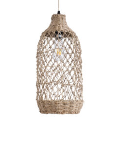 GLOBOSTAR® ECUADOR 02116 Boho Κρεμαστό Φωτιστικό Οροφής με Ντουί 1 x E27 AC 220-240V IP20 - Μπεζ - Μ23 x Π23 x Υ50cm 14 02116 5