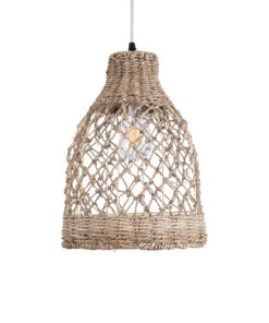 GLOBOSTAR® ECUADOR 02118 Boho Κρεμαστό Φωτιστικό Οροφής με Ντουί 1 x E27 AC 220-240V IP20 - Μπεζ - Μ25 x Π25 x Υ35cm 14 02118 5