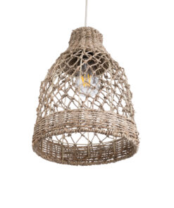 GLOBOSTAR® ECUADOR 02118 Boho Κρεμαστό Φωτιστικό Οροφής με Ντουί 1 x E27 AC 220-240V IP20 - Μπεζ - Μ25 x Π25 x Υ35cm 15 02118 6