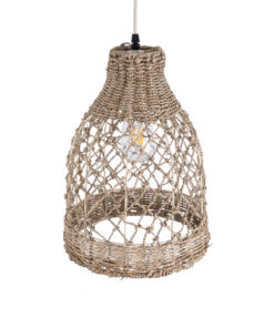 GLOBOSTAR® ECUADOR 02118 Boho Κρεμαστό Φωτιστικό Οροφής με Ντουί 1 x E27 AC 220-240V IP20 - Μπεζ - Μ25 x Π25 x Υ35cm 16 02118 7