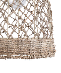 GLOBOSTAR® ECUADOR 02118 Boho Κρεμαστό Φωτιστικό Οροφής με Ντουί 1 x E27 AC 220-240V IP20 - Μπεζ - Μ25 x Π25 x Υ35cm 17 02118 8