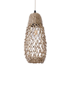 GloboStar® GLOBOSTAR® ECUADOR 02119 Boho Κρεμαστό Φωτιστικό Οροφής με Ντουί 1 x E27 AC 220-240V IP20 - Μπεζ - Μ15 x Π15 x Υ35cm