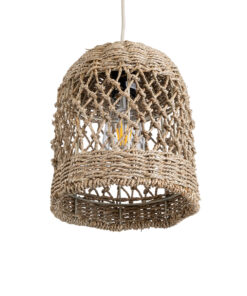 GLOBOSTAR® ECUADOR 02121 Boho Κρεμαστό Φωτιστικό Οροφής με Ντουί 1 x E27 AC 220-240V IP20 - Μπεζ - Μ20 x Π20 x Υ25cm 16 02121 6