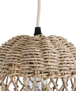 GLOBOSTAR® ECUADOR 02121 Boho Κρεμαστό Φωτιστικό Οροφής με Ντουί 1 x E27 AC 220-240V IP20 - Μπεζ - Μ20 x Π20 x Υ25cm 18 02121 8