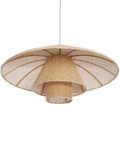 GLOBOSTAR® ZORA 02139 Boho Κρεμαστό Φωτιστικό Οροφής με Ντουί 1 x E27 AC 220-240V IP20 - Μπεζ - Μ80 x Π80 x Υ32cm 15 02139 6