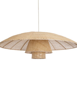 GloboStar® GLOBOSTAR® ZORA 02140 Boho Κρεμαστό Φωτιστικό Οροφής με Ντουί 1 x E27 AC 220-240V IP20 - Μπεζ - Μ120 x Π120 x Υ40cm