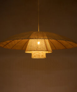 Alternative view of GLOBOSTAR® ZORA 02140 Boho Κρεμαστό Φωτιστικό Οροφής με Ντουί 1 x E27 AC 220-240V IP20 - Μπεζ - Μ120 x Π120 x Υ40cm