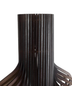 GloboStar® MIHIRO 02151 Boho Επιδαπέδιο Φωτιστικό Μονόφωτο 1 x E27 IP20 Καφέ Ξύλο με Μαύρο Μέταλλο - Μ48 x Π48 x Υ120cm 12 02151 6