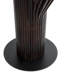 GloboStar® MIHIRO 02151 Boho Επιδαπέδιο Φωτιστικό Μονόφωτο 1 x E27 IP20 Καφέ Ξύλο με Μαύρο Μέταλλο - Μ48 x Π48 x Υ120cm 13 02151 7