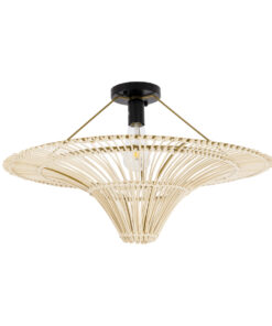 GloboStar® GLOBOSTAR® PALERMO 02152 Boho Κρεμαστό Φωτιστικό Οροφής με Ντουί 1 x E27 AC 220-240V IP20 - Μπεζ - Μ60 x Π60 x Υ36cm