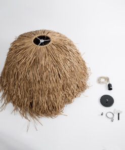 GLOBOSTAR® GUADELOUPE 02158 Boho Κρεμαστό Φωτιστικό Οροφής με Ντουί 1 x E27 AC 220-240V IP20 - Μπεζ - Μ80 x Π80 x Υ60cm 19 02158 10