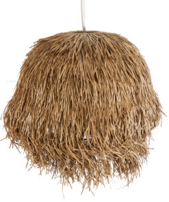 GLOBOSTAR® GUADELOUPE 02158 Boho Κρεμαστό Φωτιστικό Οροφής με Ντουί 1 x E27 AC 220-240V IP20 - Μπεζ - Μ80 x Π80 x Υ60cm 16 02158 7