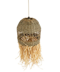 GLOBOSTAR® SAINTLUCIA 02160 Boho Κρεμαστό Φωτιστικό Οροφής με Ντουί 1 x E27 AC 220-240V IP20 - Μπεζ & Καφέ - Μ30 x Π30 x Υ90cm 17 02160 7