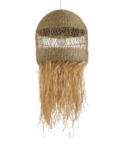 GloboStar® GLOBOSTAR® SAINTLUCIA 02161 Boho Κρεμαστό Φωτιστικό Οροφής με Ντουί 1 x E27 AC 220-240V IP20 - Μπεζ - Μ66 x Π66 x Υ120cm