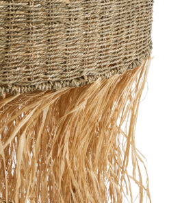 GLOBOSTAR® SAINTLUCIA 02161 Boho Κρεμαστό Φωτιστικό Οροφής με Ντουί 1 x E27 AC 220-240V IP20 - Μπεζ - Μ66 x Π66 x Υ120cm 20 02161 9