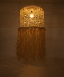 Alternative view of GLOBOSTAR® BASSETERRE 02163 Boho Κρεμαστό Φωτιστικό Οροφής με Ντουί 1 x E27 AC 220-240V IP20 - Μπεζ & Καφέ - Μ70 x Π70 x Υ170cm