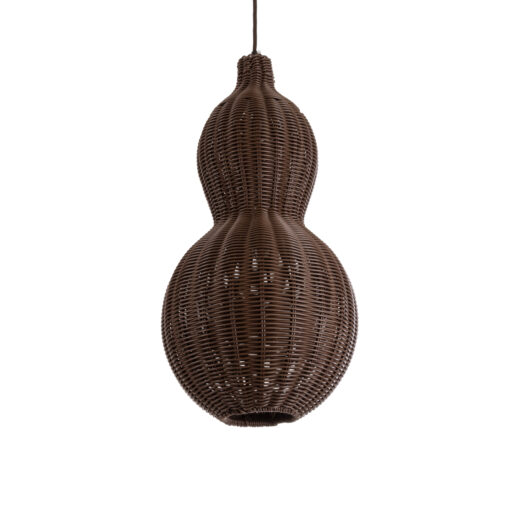 GloboStar® GLOBOSTAR® KINGSTOWN 02169 Boho Κρεμαστό Φωτιστικό Οροφής με Ντουί 1 x E27 AC 220-240V IP20 - Καφέ - Μ30 x Π30 x Υ60cm