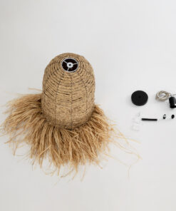 GLOBOSTAR® PORTOFERRAIO 02170 Boho Κρεμαστό Φωτιστικό Οροφής με Ντουί 1 x E27 AC 220-240V IP20 - Μπεζ - Μ30 x Π30 x Υ70cm 20 02170 10