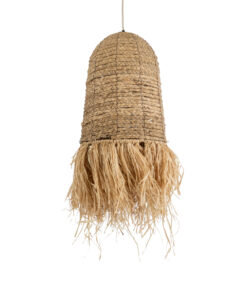 GloboStar® GLOBOSTAR® PORTOFERRAIO 02170 Boho Κρεμαστό Φωτιστικό Οροφής με Ντουί 1 x E27 AC 220-240V IP20 - Μπεζ - Μ30 x Π30 x Υ70cm