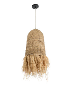 GLOBOSTAR® PORTOFERRAIO 02170 Boho Κρεμαστό Φωτιστικό Οροφής με Ντουί 1 x E27 AC 220-240V IP20 - Μπεζ - Μ30 x Π30 x Υ70cm 14 02170 4