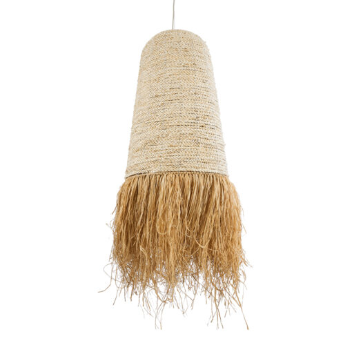 GloboStar® GLOBOSTAR® LETA 02171 Boho Κρεμαστό Φωτιστικό Οροφής με Ντουί 1 x E27 AC 220-240V IP20 - Μπεζ - Μ50 x Π50 x Υ150cm