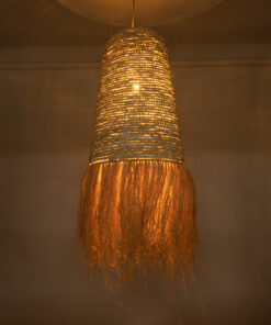 Alternative view of GLOBOSTAR® LETA 02171 Boho Κρεμαστό Φωτιστικό Οροφής με Ντουί 1 x E27 AC 220-240V IP20 - Μπεζ - Μ50 x Π50 x Υ150cm